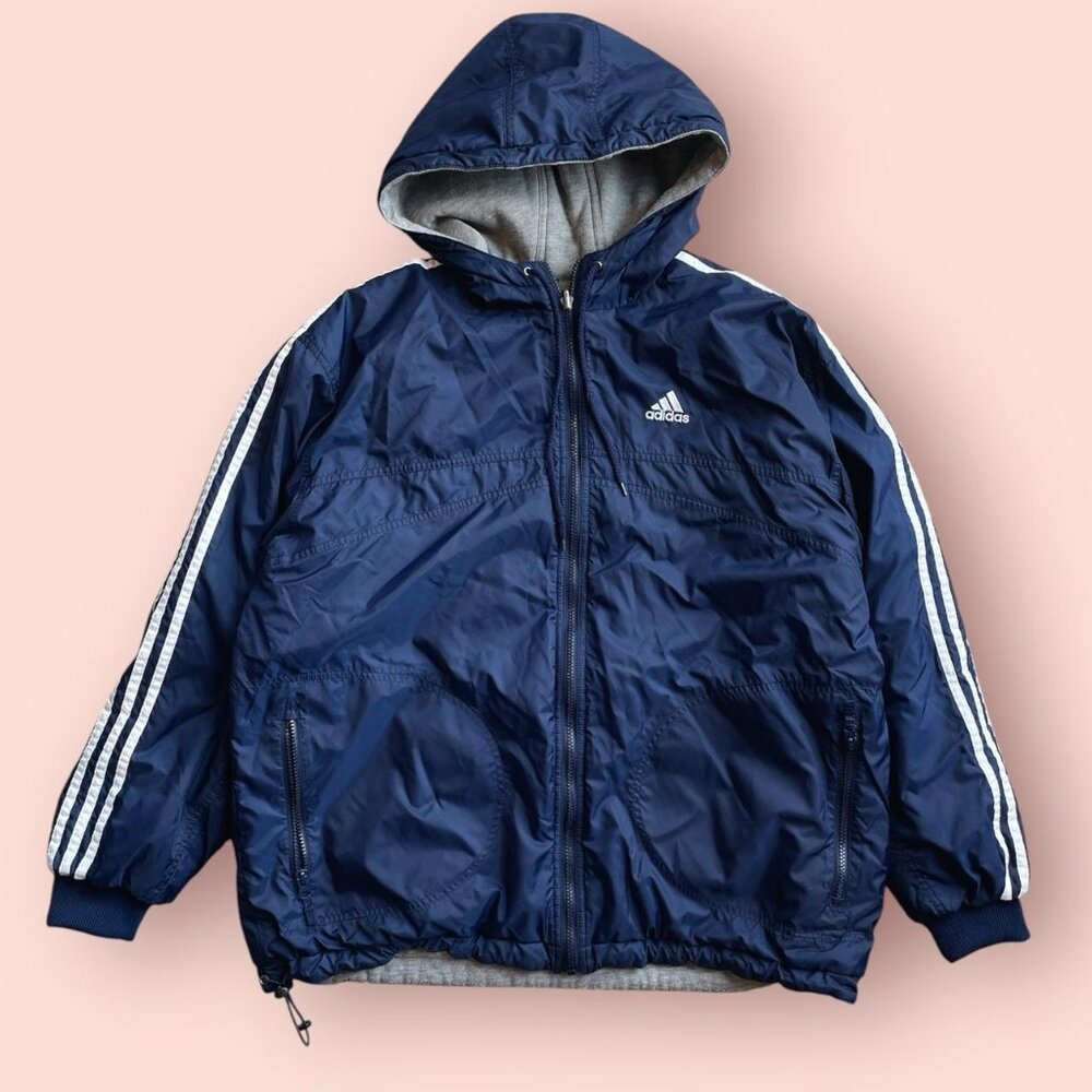 Vintage 1990s Adidas Reversible Puffer Jacket